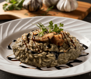 Risotto Crémeux à l'Ail Noir